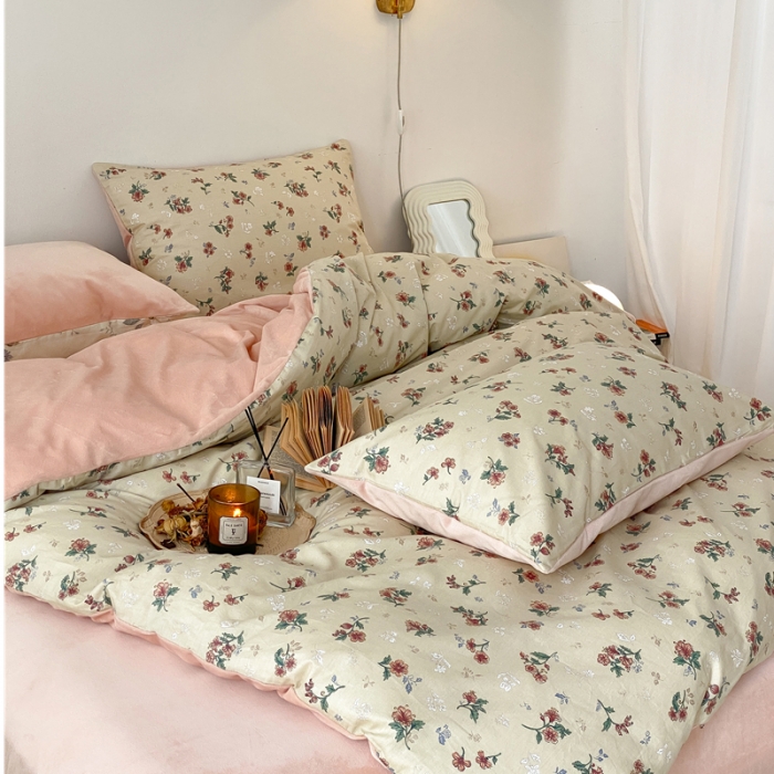 91家纺网 家纺一手货源 找家纺 棉眠 2021新款棉加绒四件套 奥汀（棉加绒）