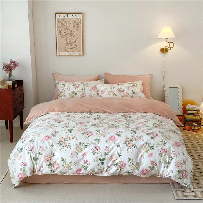 91家纺网 家纺一手货源 找家纺 棉眠 2021新款棉加绒四件套 洛神（棉加绒）