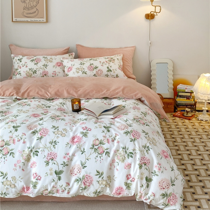 91家纺网 家纺一手货源 找家纺 棉眠 2021新款棉加绒四件套 洛神（棉加绒）