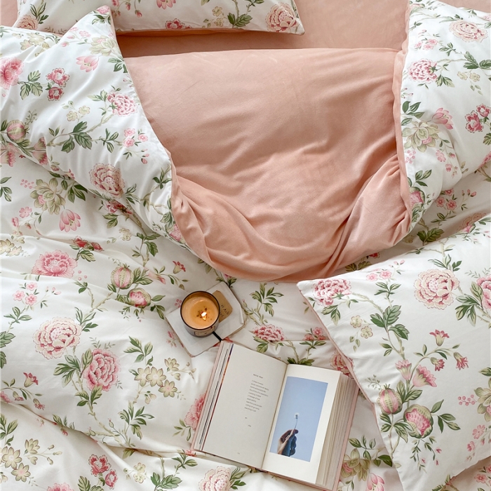 91家纺网 家纺一手货源 找家纺 棉眠 2021新款棉加绒四件套 洛神（棉加绒）