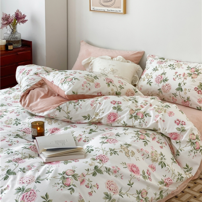 91家纺网 家纺一手货源 找家纺 棉眠 2021新款棉加绒四件套 洛神（棉加绒）