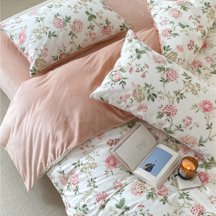 91家纺网 家纺一手货源 找家纺 棉眠 2021新款棉加绒四件套 洛神（棉加绒）