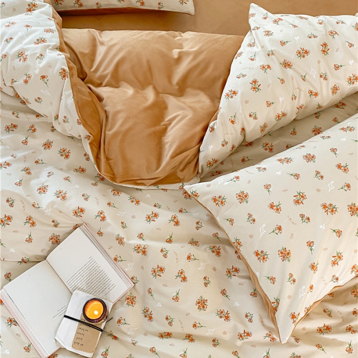 91家纺网 家纺一手货源 找家纺 棉眠 2021新款棉加绒四件套 蜜桃雪山（棉加绒）