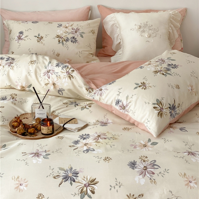 91家纺网 家纺一手货源 找家纺 棉眠 2021新款棉加绒四件套 木槿（棉加绒）