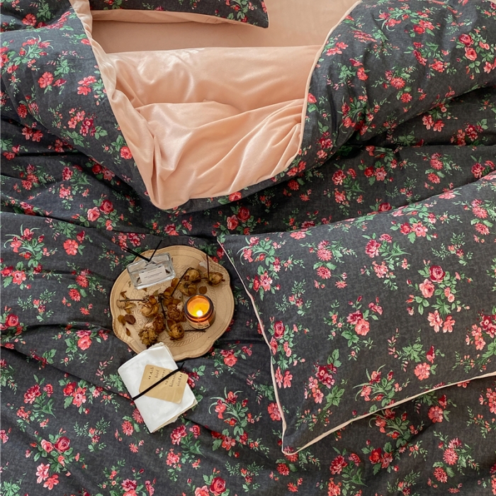 91家纺网 家纺一手货源 找家纺 棉眠 2021新款棉加绒四件套 晚香（棉加绒）