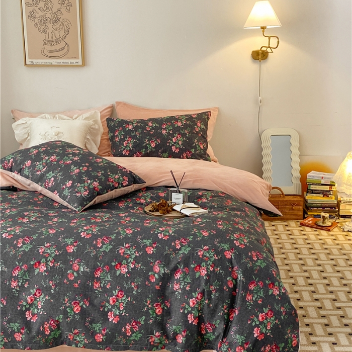 91家纺网 家纺一手货源 找家纺 棉眠 2021新款棉加绒四件套 晚香（棉加绒）