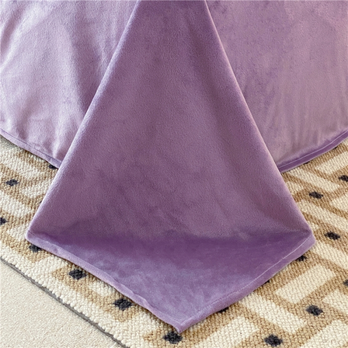 91家纺网 家纺一手货源 找家纺 棉眠 2021新款棉加绒四件套 紫藤（棉加绒）