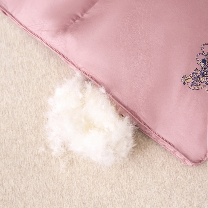 91家纺网 家纺一手货源 找家纺 俏企鹅 2025新款全棉大提花被子被芯-苏绣款 粉色