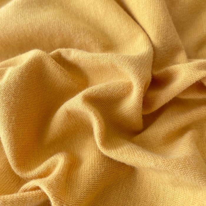 91家纺网 家纺一手货源 找家纺 华超针织 2021新款全棉天竺棉纯色双拼四件套 姜黄