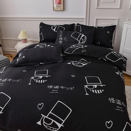 91家纺网 家纺一手货源 找家纺 乐居坊 2025新款芦荟棉单被套 怪盗基德