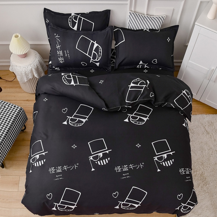 91家纺网 家纺一手货源 找家纺 乐居坊 2025新款芦荟棉单被套 怪盗基德