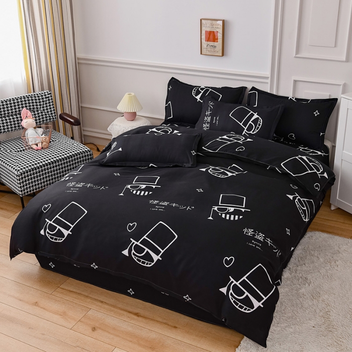 91家纺网 家纺一手货源 找家纺 乐居坊 2025新款芦荟棉单被套 怪盗基德