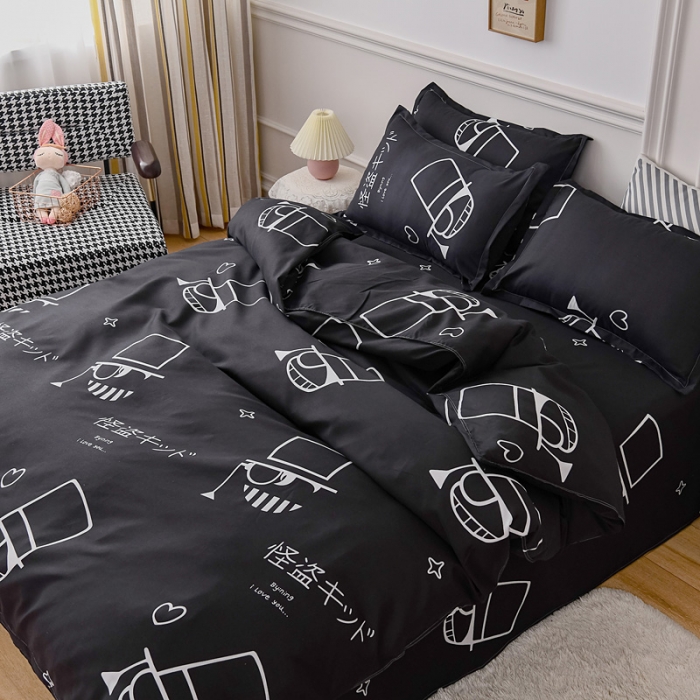 91家纺网 家纺一手货源 找家纺 乐居坊 2025新款芦荟棉单被套 怪盗基德