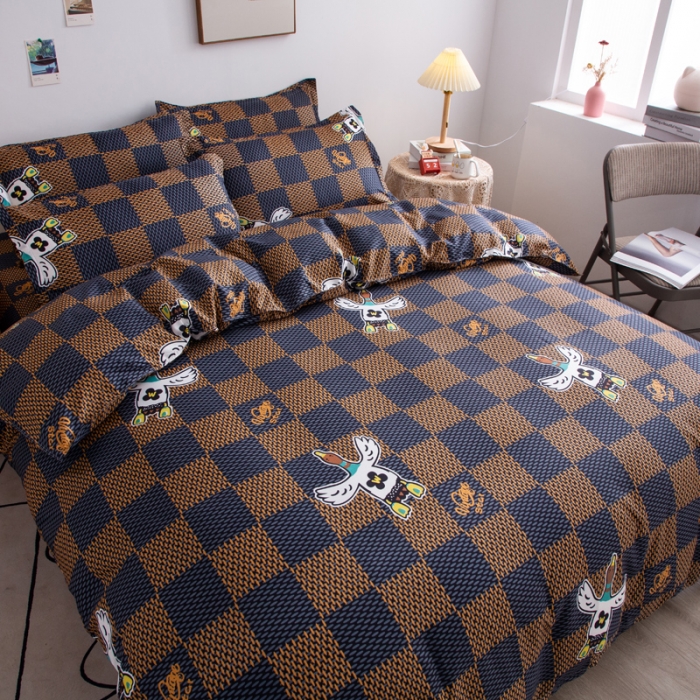 91家纺网 家纺一手货源 找家纺 乐居坊 2025新款芦荟棉单被套 轻奢风