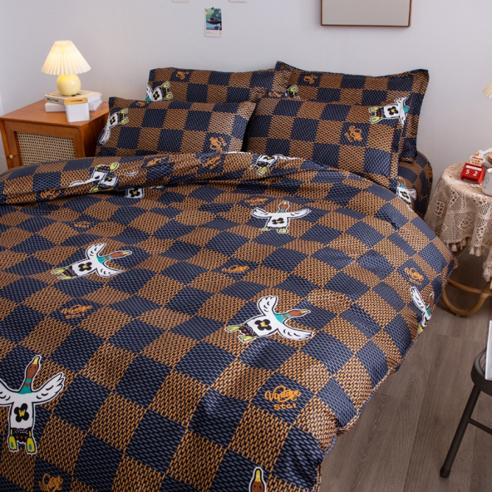 91家纺网 家纺一手货源 找家纺 乐居坊 2025新款芦荟棉单被套 轻奢风