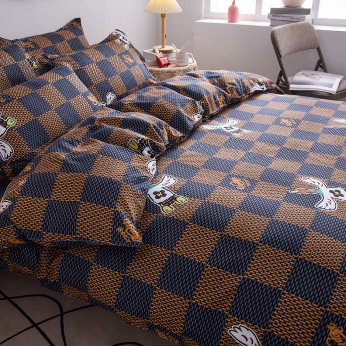 91家纺网 家纺一手货源 找家纺 乐居坊 2025新款芦荟棉单被套 轻奢风