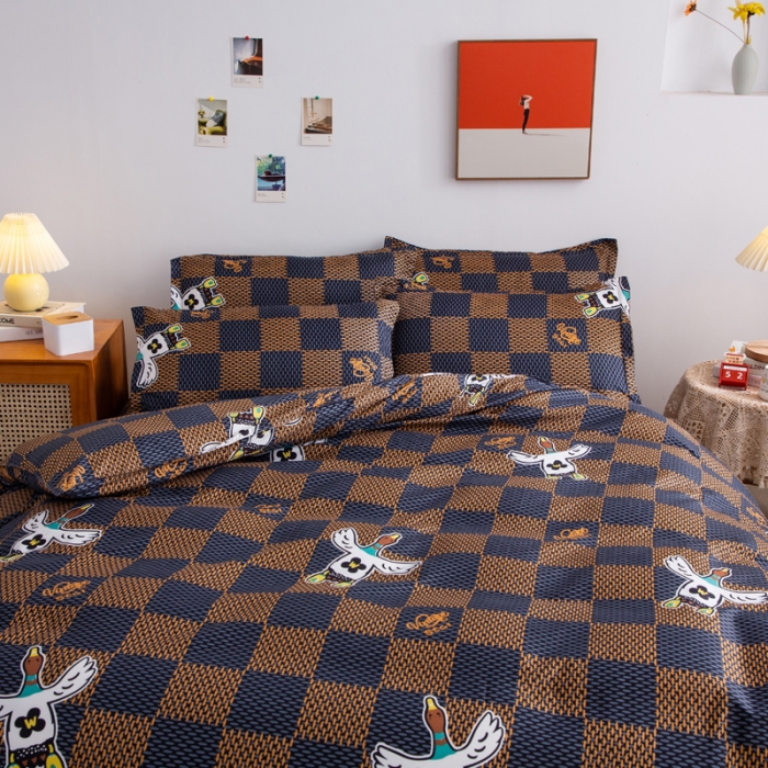 91家纺网 家纺一手货源 找家纺 乐居坊 2025新款芦荟棉单被套 轻奢风