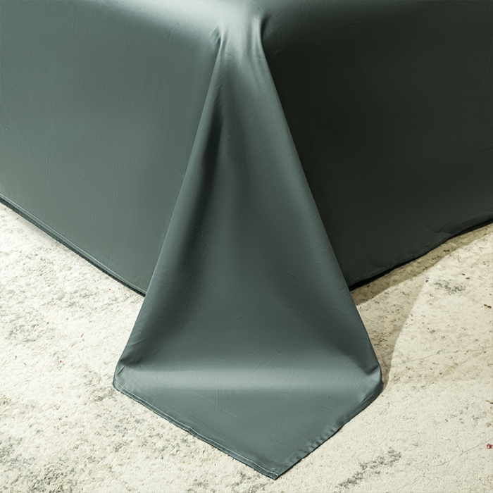 91家纺网 家纺一手货源 找家纺 蓝巢家纺2021新款60支全棉长绒棉皇家系列四件套 皇家雾青