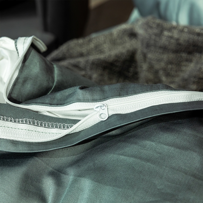 91家纺网 家纺一手货源 找家纺 蓝巢家纺2021新款60支全棉长绒棉皇家系列四件套 皇家雾青