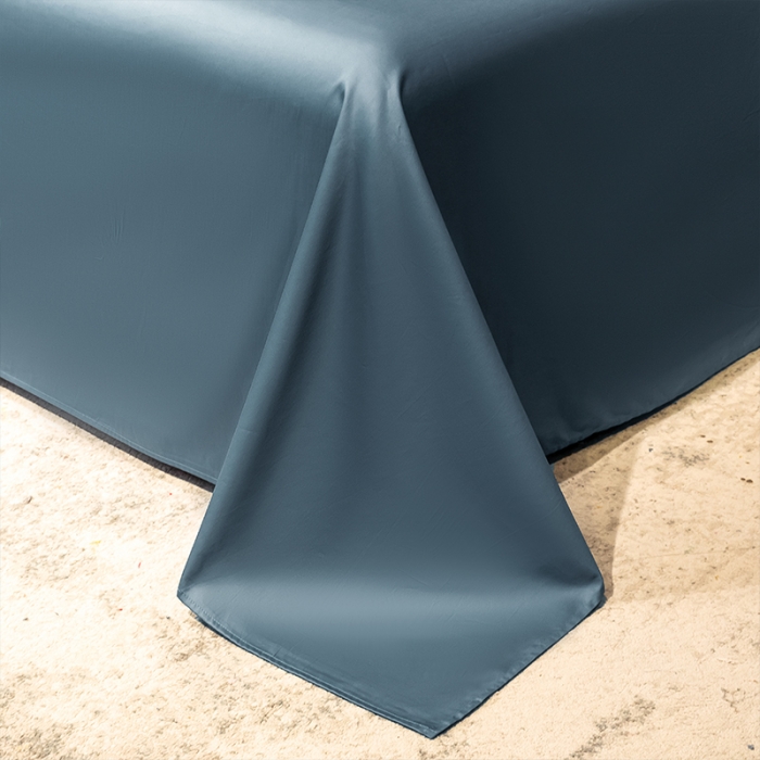 91家纺网 家纺一手货源 找家纺 蓝巢2021新款60支全棉长绒棉皇家系列四件套 皇家-月影蓝