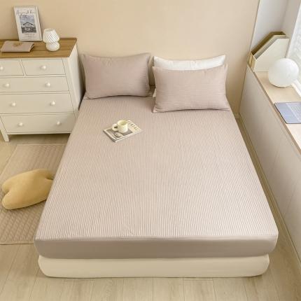 91家纺网 家纺一手货源 找家纺 （总）期遇家居  2023新款全棉路路通床笠直条绗缝