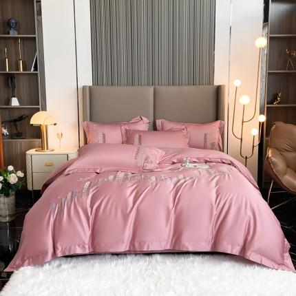 91家纺网 家纺一手货源 找家纺 总芯氧 2021新款60S长绒棉高精密绣花四件套-都市生活