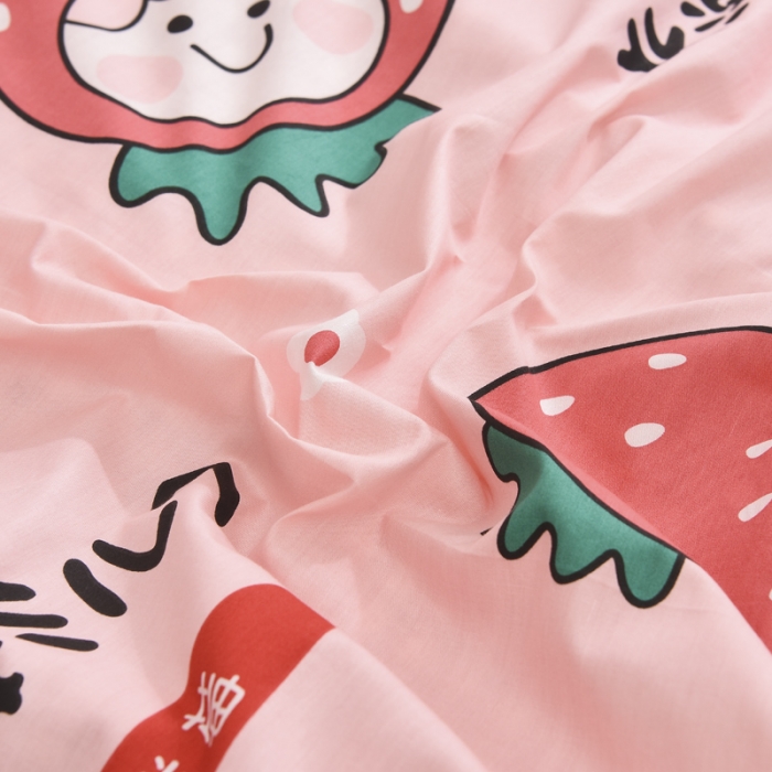 91家纺网 家纺一手货源 找家纺 吉咪兔家纺 2022新款全棉卡通大童睡袋防踢被 大草莓