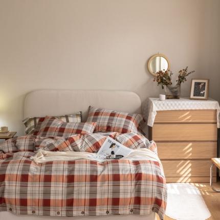 91家纺网 家纺一手货源 找家纺 （总）寐眠 2021新款全棉磨毛印花四件套