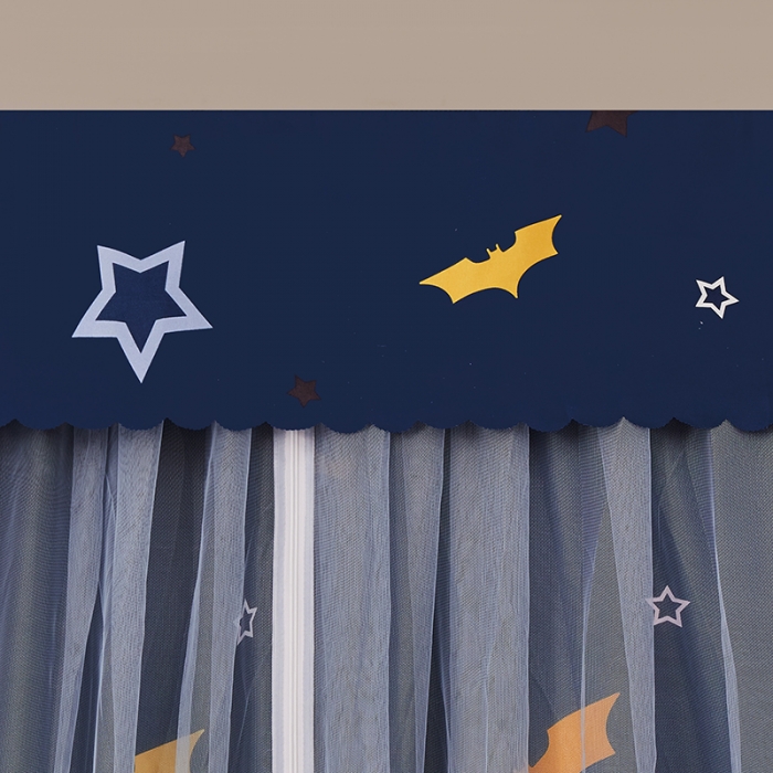 91家纺网 家纺一手货源 找家纺 迪凡保罗蚊帐 2021新款C14导轨遮光帘学生蚊帐 蓝月亮