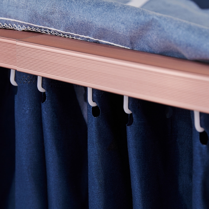 91家纺网 家纺一手货源 找家纺 迪凡保罗蚊帐 2021新款C14导轨遮光帘学生蚊帐 蓝月亮