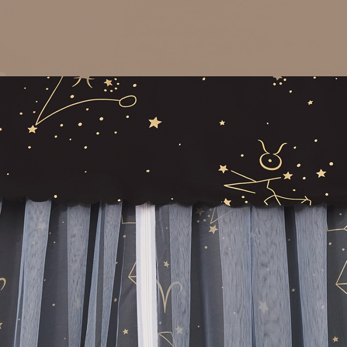 91家纺网 家纺一手货源 找家纺 迪凡保罗蚊帐 2021新款C14导轨遮光帘学生蚊帐 星座