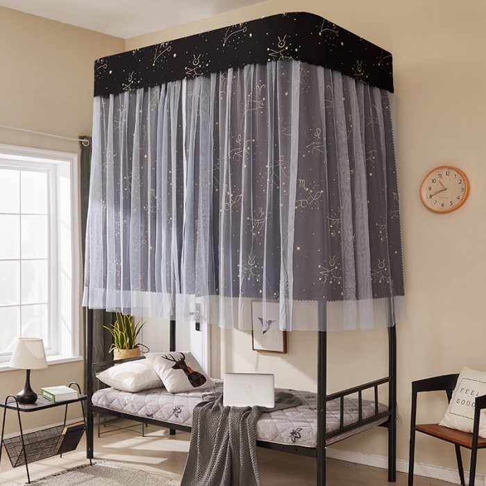 91家纺网 家纺一手货源 找家纺 迪凡保罗蚊帐 2021新款C14导轨遮光帘学生蚊帐 星座