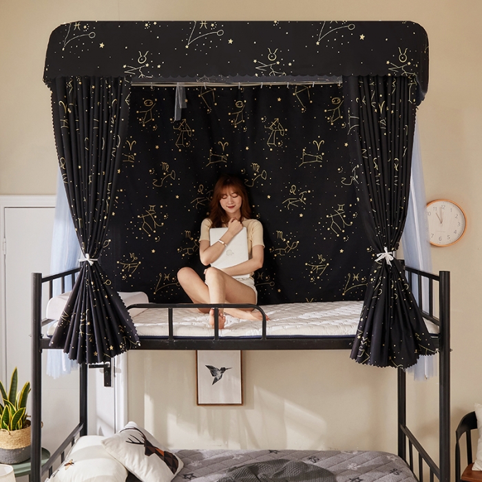 91家纺网 家纺一手货源 找家纺 迪凡保罗蚊帐 2021新款C14导轨遮光帘学生蚊帐 星座