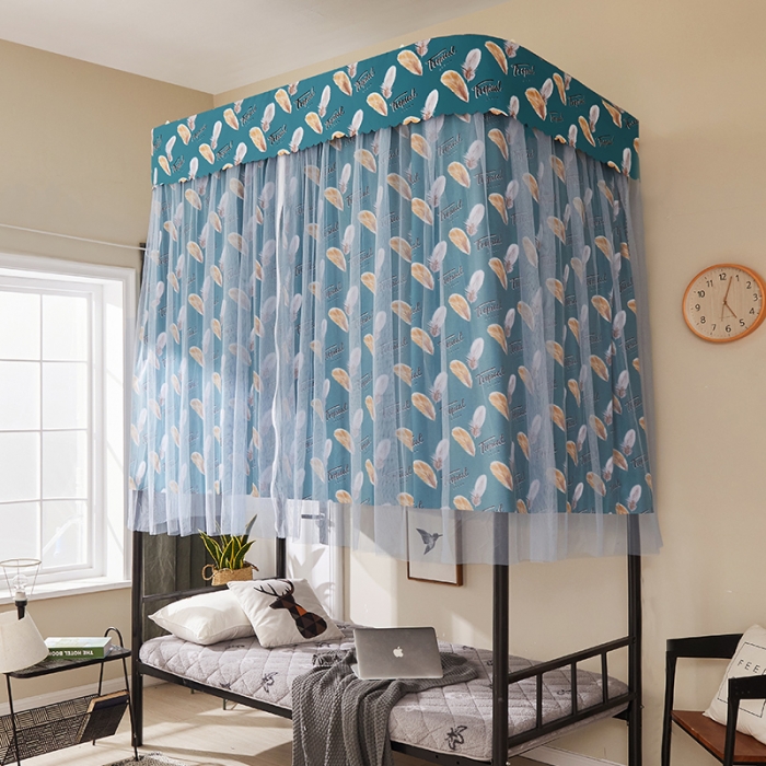 91家纺网 家纺一手货源 找家纺 迪凡保罗蚊帐 2021新款C14导轨遮光帘学生蚊帐 羽之恋