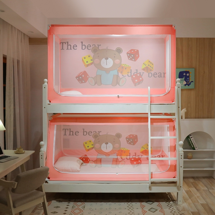 91家纺网 家纺一手货源 找家纺 迪凡保罗蚊帐 新款5824外穿杆数码印花子母蚊帐 呆萌熊