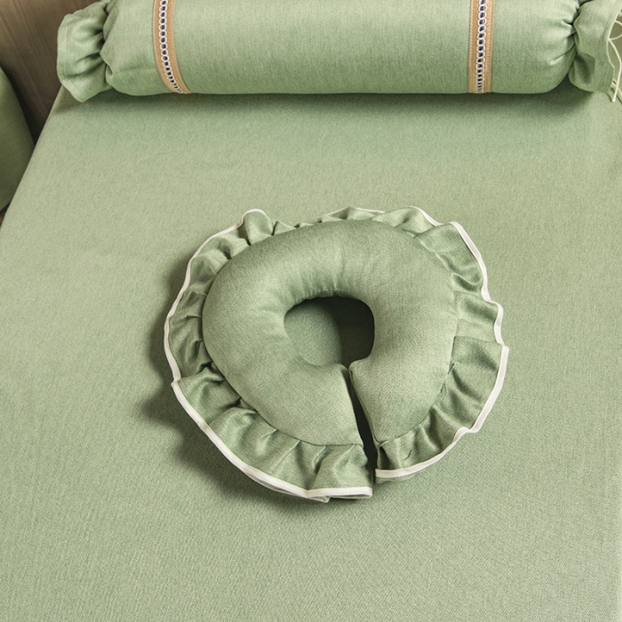 91家纺网 家纺一手货源 找家纺 不打烊家纺 2021新款美容床罩 春风拂面-果绿