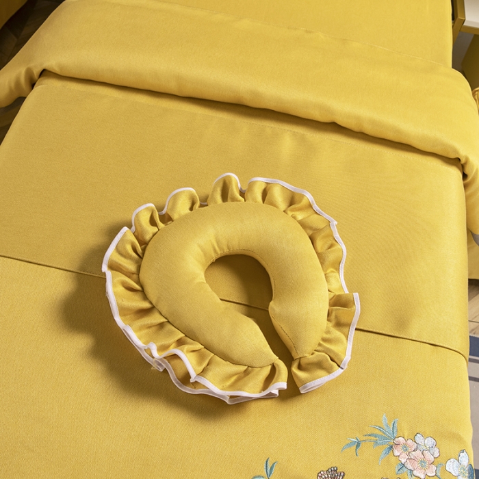 91家纺网 家纺一手货源 找家纺 不打烊家纺 2021新款美容床罩 春风拂面-黄色