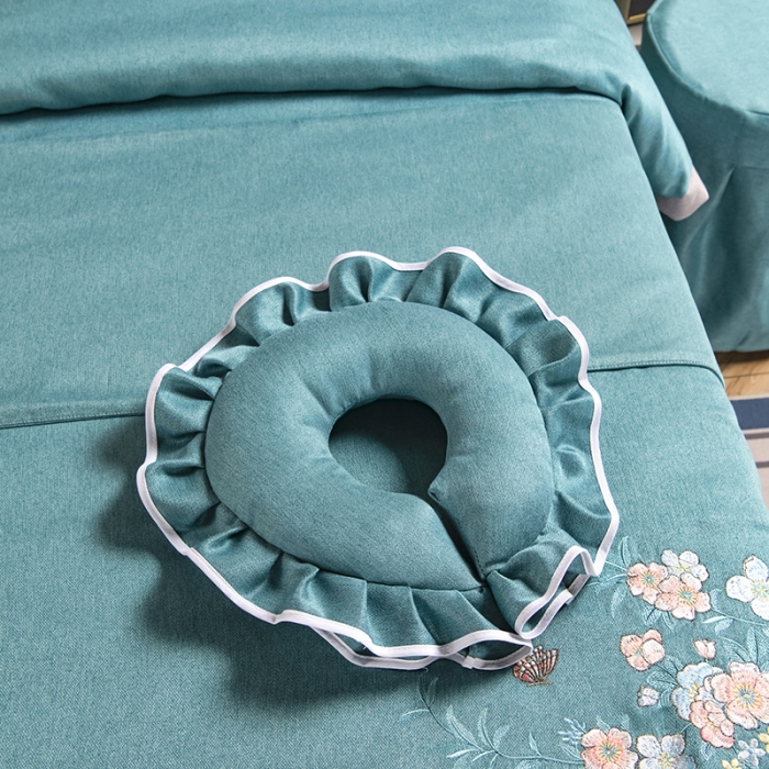 91家纺网 家纺一手货源 找家纺 不打烊家纺 2021新款美容床罩 春风拂面-孔雀绿