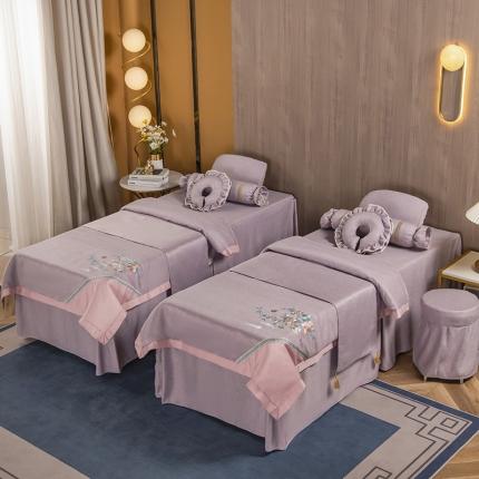 不打烊家纺 2021新款美容床罩 春风拂面-浅紫色