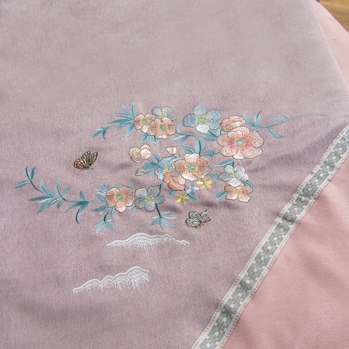 91家纺网 家纺一手货源 找家纺 不打烊家纺 2021新款美容床罩 春风拂面-浅紫色