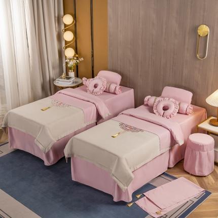 不打烊家纺 2021新款美容床罩 锦绣中华-粉色