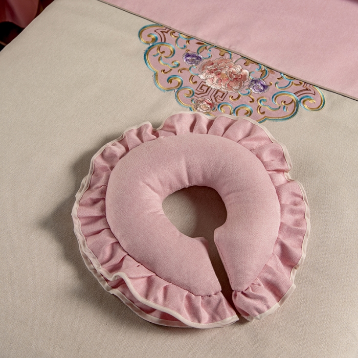 91家纺网 家纺一手货源 找家纺 不打烊家纺 2021新款美容床罩 锦绣中华-粉色