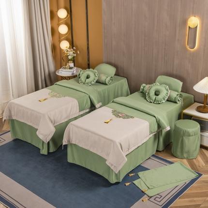 不打烊家纺 2021新款美容床罩 锦绣中华-果绿