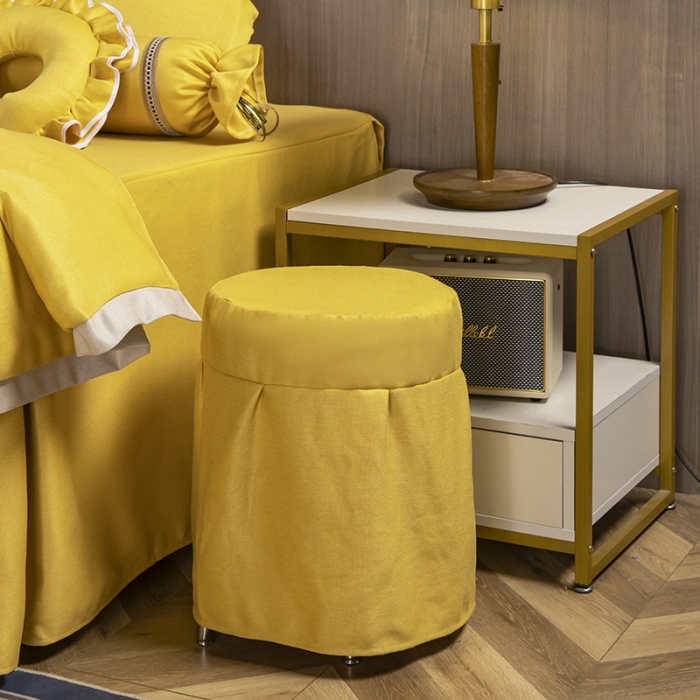 91家纺网 家纺一手货源 找家纺 不打烊家纺 2021新款美容床罩 锦绣中华-黄色