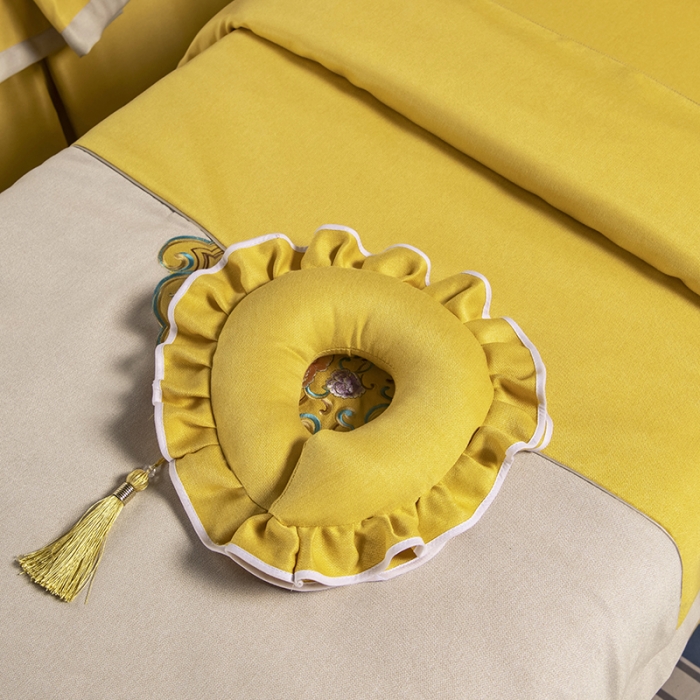 91家纺网 家纺一手货源 找家纺 不打烊家纺 2021新款美容床罩 锦绣中华-黄色