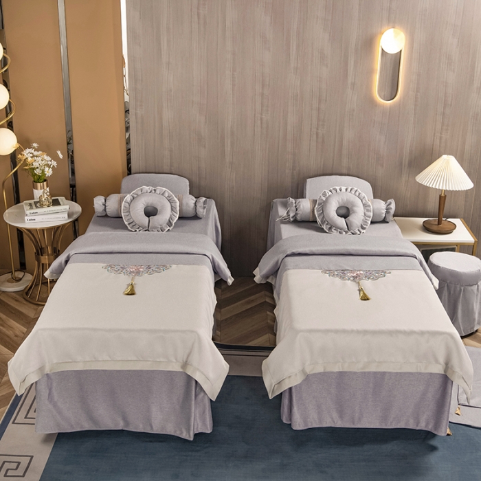 91家纺网 家纺一手货源 找家纺 不打烊家纺 2021新款美容床罩 锦绣中华-灰色