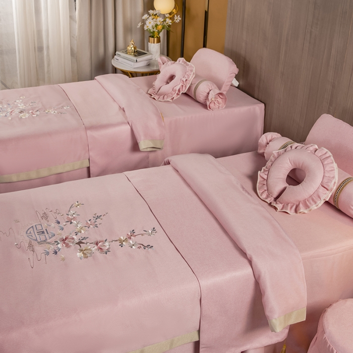 91家纺网 家纺一手货源 找家纺 不打烊家纺 2021新款美容床罩 四季如春-粉色