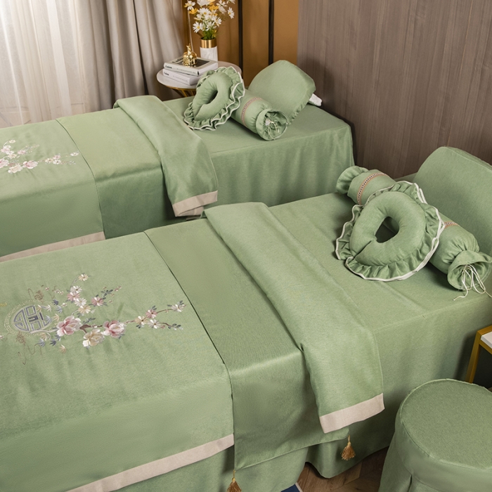 91家纺网 家纺一手货源 找家纺 不打烊家纺 2021新款美容床罩 四季如春-果绿