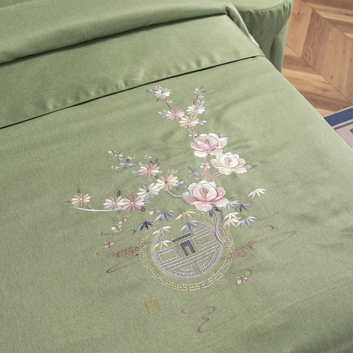 91家纺网 家纺一手货源 找家纺 不打烊家纺 2021新款美容床罩 四季如春-果绿