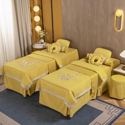 不打烊家纺 2021新款美容床罩 四季如春-黄色